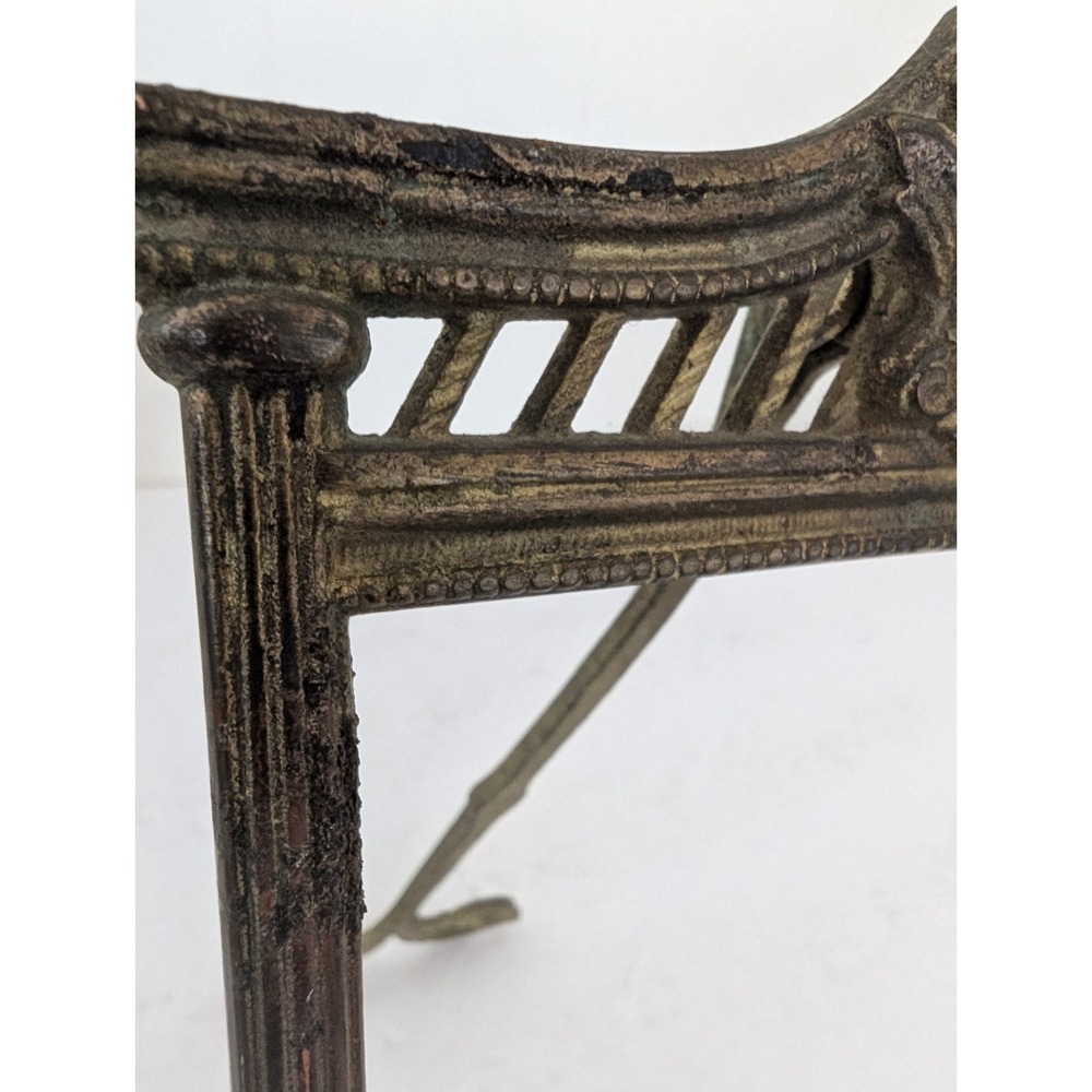 Antique c.1900 Cast Brass Architectural 4x6 Frame #731 Original Easel No Glass - Picture 11 of 16